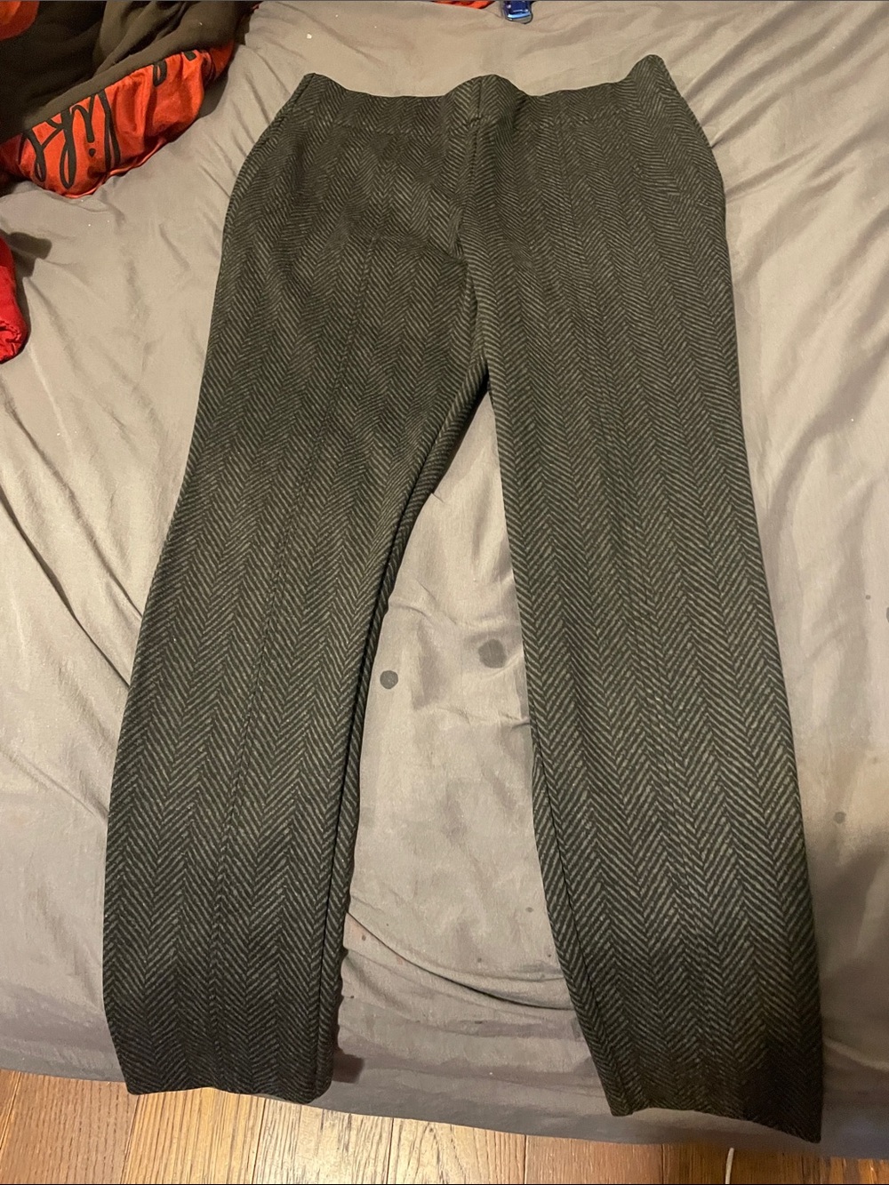 Thalian Men's Herringbone Dress Pants - Charcoal